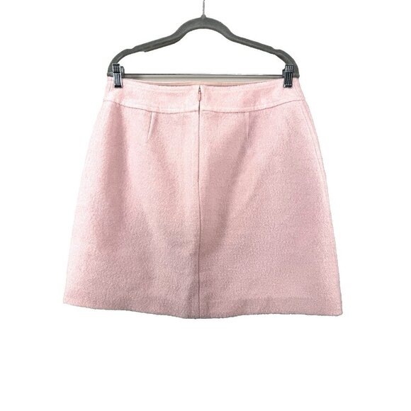 Tory Burch Pink Wool Mini Skirt 12 Celeste Blush Coquette Preppy Mod Academia - Picture 2 of 10